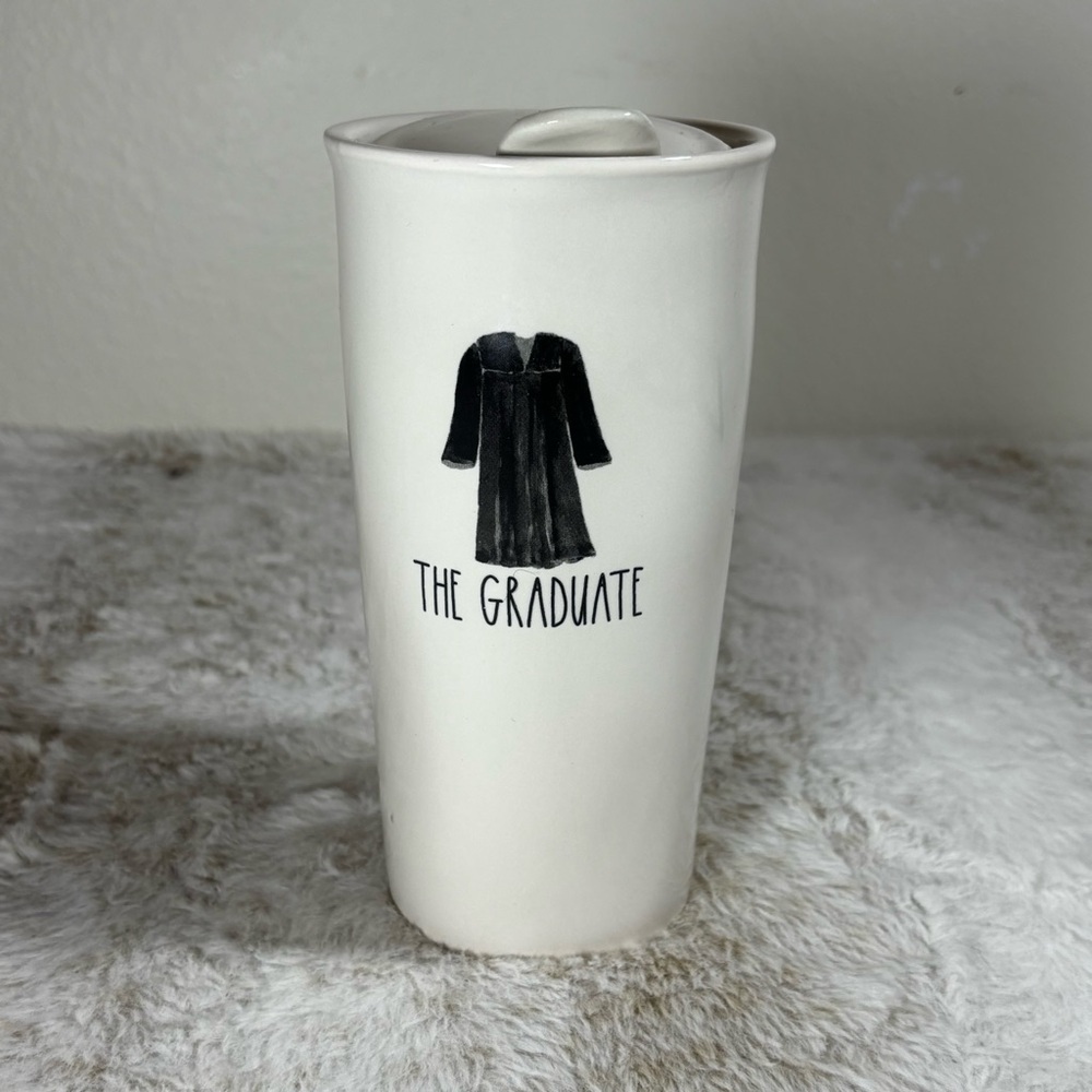 Rae Dunn The Graduate Travel Mug with Lid Artisan Collection Ceramic